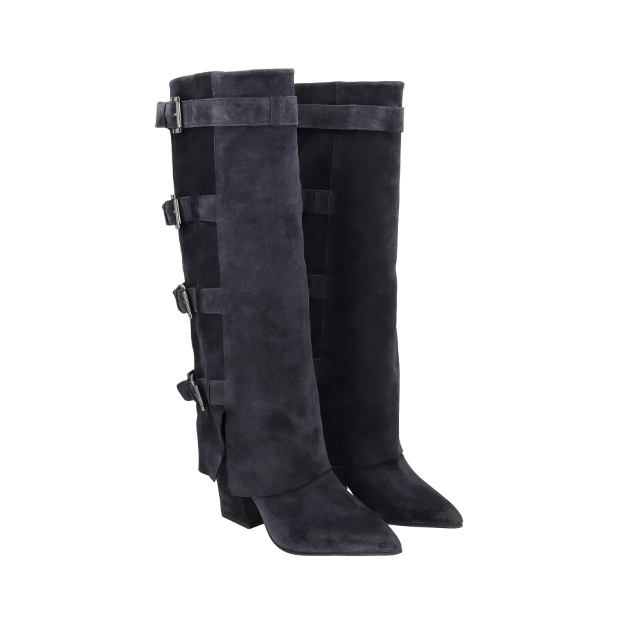 Bota de ante hebillas Azul TOSCA BLU